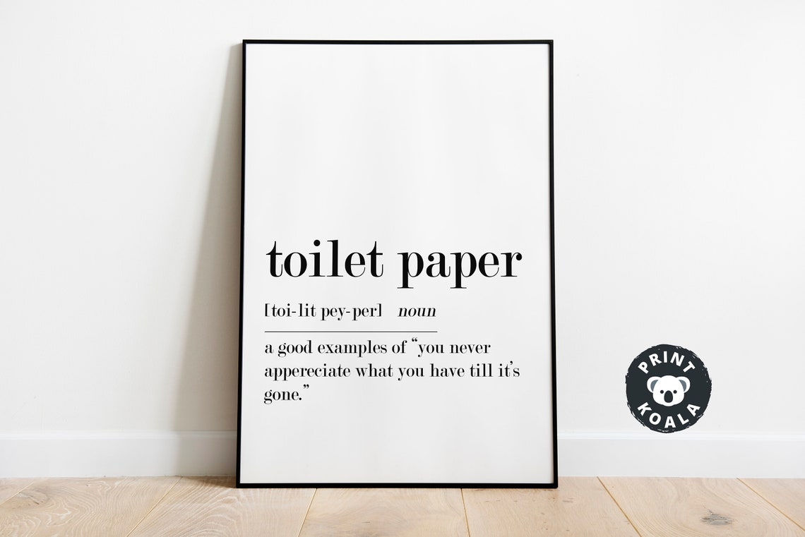 Toilet Paper Funny Definition Print Bathroom Humor Wall Decor Art - Image 2