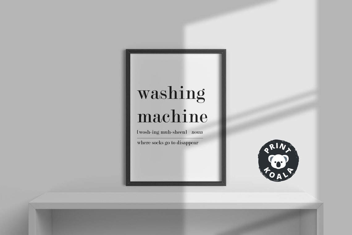 Washing Machine Funny Definition Print Laundry Room Humor Wall Decor - Image 3