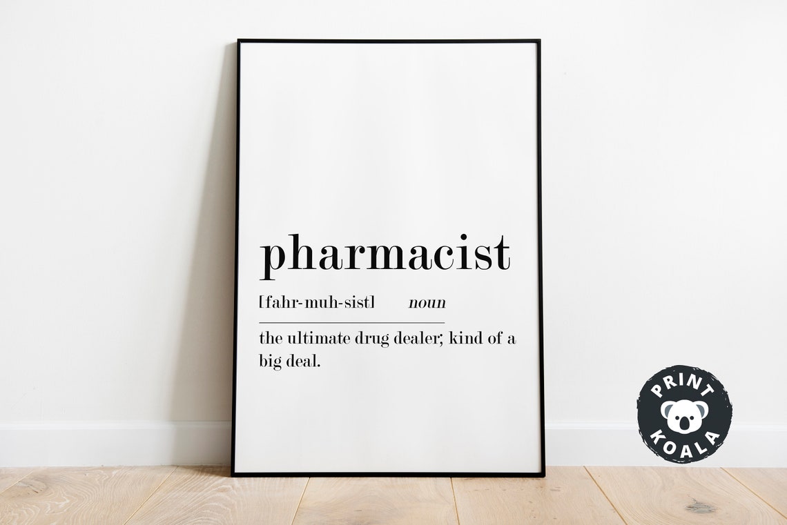 Pharmacist Funny Dictionary Definition Print Pharmacy Graduation Decor - Image 5