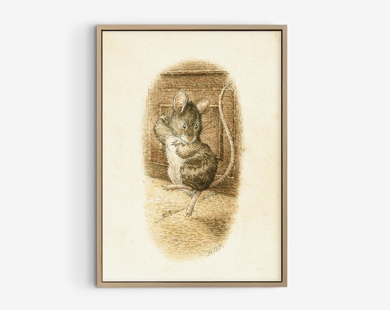 Beatrix Potter Dancing Mouse Vintage Nursery Art Print