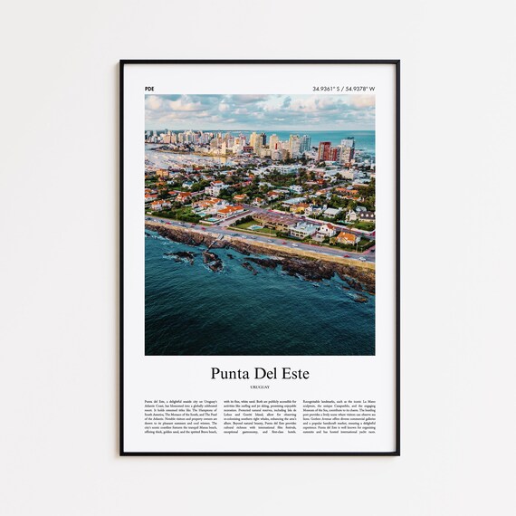 Punta Del Este Color Print Real Photo Poster Travel Gift Uruguay Minimal City
