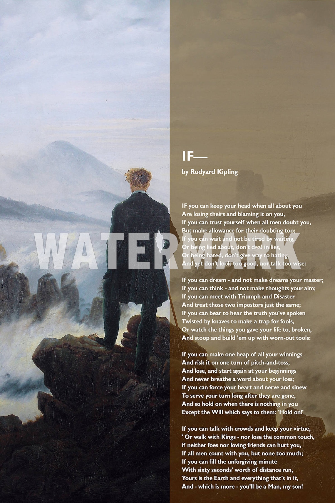 Rudyard Kipling If Poem Art Print, Limited Horizon - Image 2