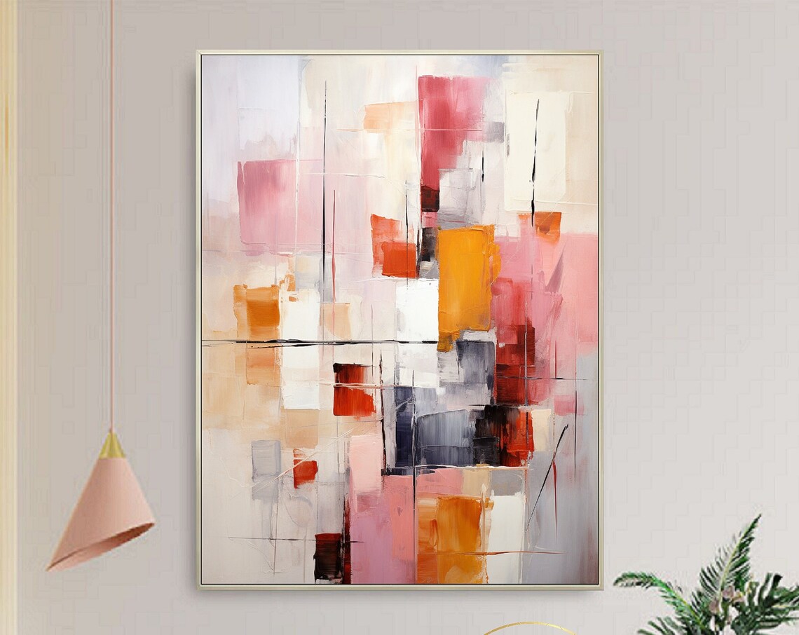 Beige Abstract Painting, Modern Textured Art Print - Image 5