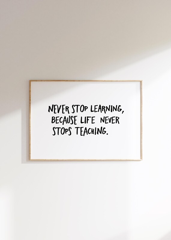 Inspirational Quote Art Print Minimalist Typography