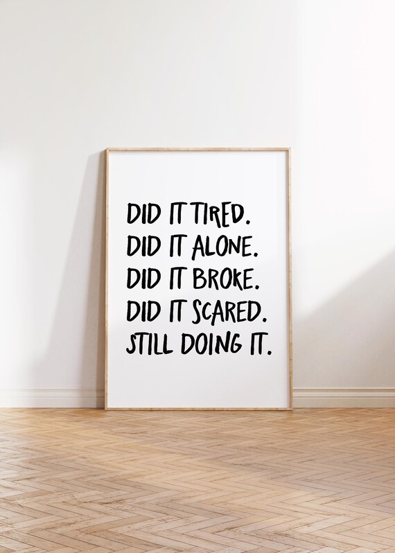 Inspirational Quote Art Print Retro Typography Poster