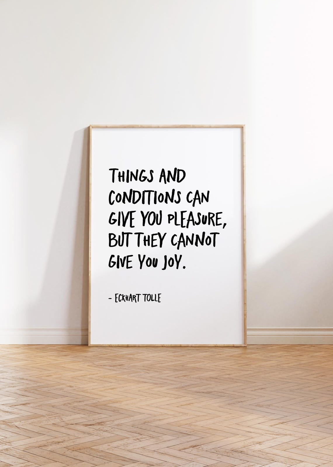 Eckhart Tolle Quote Print, Minimalist Typography Art