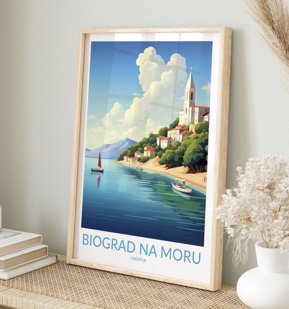 Biograd Na Moru Print No 2 Biograd Na Moru Poster Biograd Na Moru Wall Art Biograd Na Moru Art Print Traveler Gift Croatia Home Decor