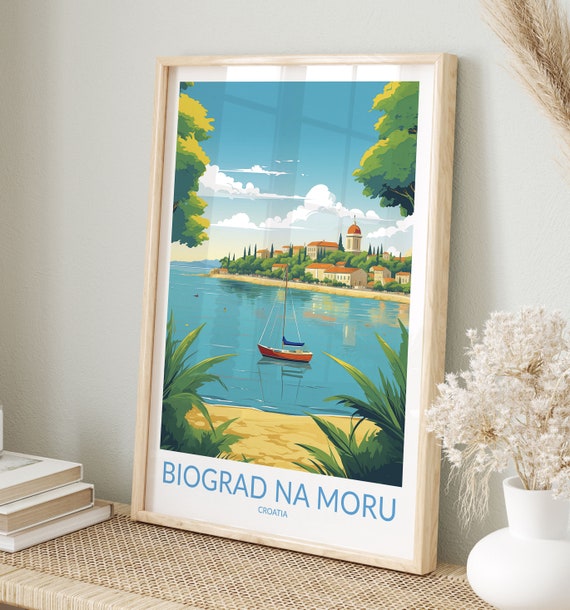 Biograd Na Moru Print Biograd Na Moru Poster Biograd Na Moru Wall Art Biograd Na Moru Art Print Traveler Gift Croatia Home Decor