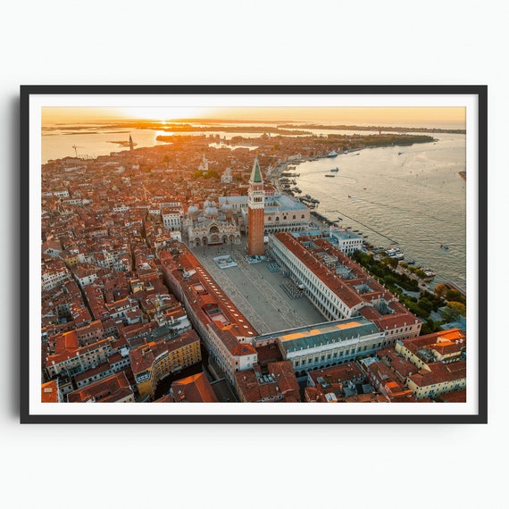 Venice Travel Print Wall Art Venice Italy Wall Art Travel Gift Travel Poster Europe Print Fine Art Print St Marks Square Sunrise