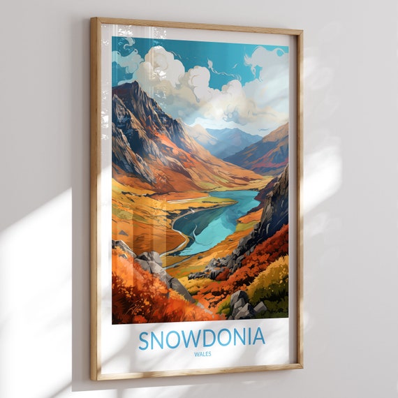 Snowdonia Print Snowdonia Poster Snowdonia Wall Art Snowdonia Art Print Snowdonia Artwork Snowdonia Travel Gift Wales