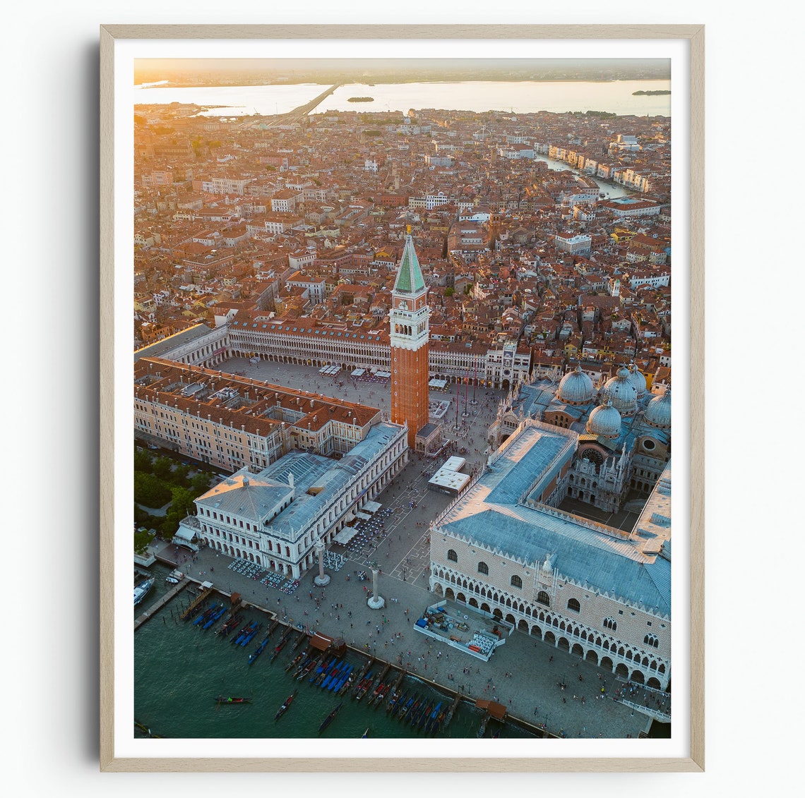 Venice Italy Art Print Poster Travel Print Travel Poster Wall Art Living Room Prints Aerial Photography Saint Marks Square Venice