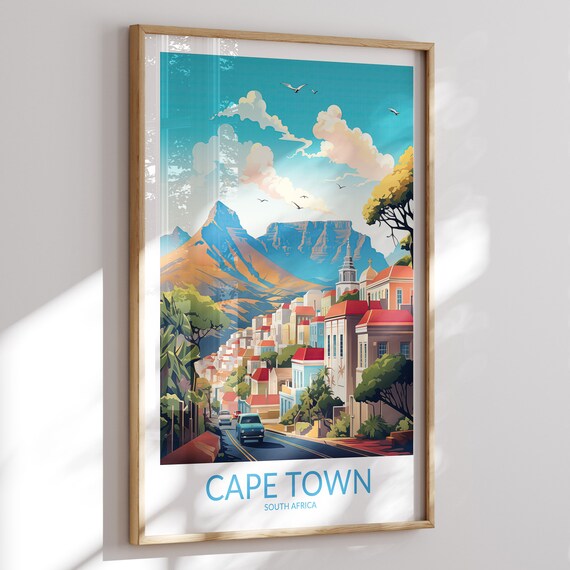 Cape Town Print No 2 Cape Town Poster Cape Town Wall Art Cape Town Art Print Cape Town Artwork Cape Town Travel Gift South Africa