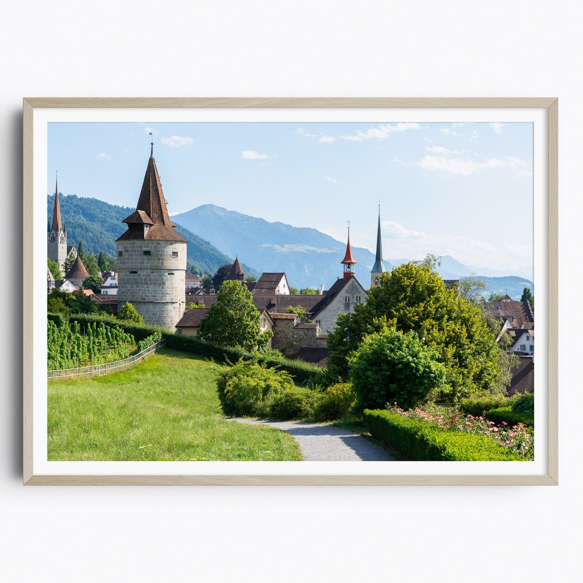 Zug Travel Print Switzerland Wall Art Travel Poster Travel Print Wall Decor Swiss Gift Original Photography Capital Of Canton Of Zug