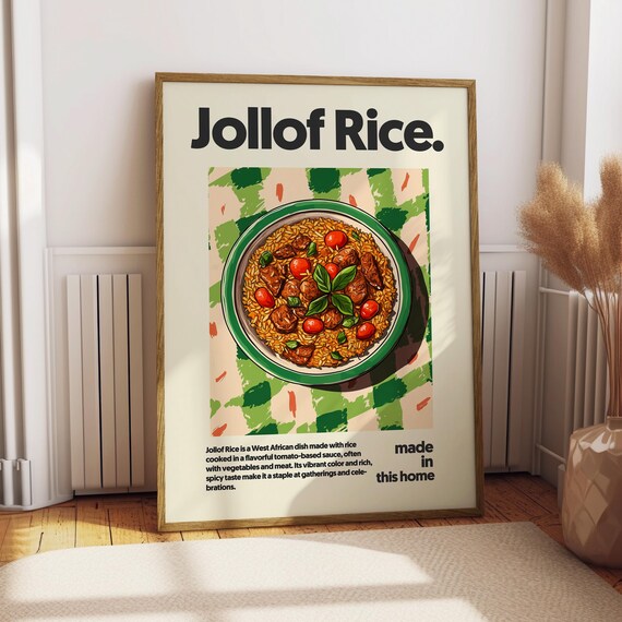 Jollof Rice West African Tomato Rice Dish Kitchen Food Print