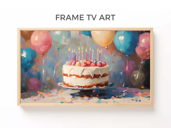 Frame Tv Art Happy Birthday Frame Tv Tv Birthday Art Vintage Birthday Art For Frame Tv