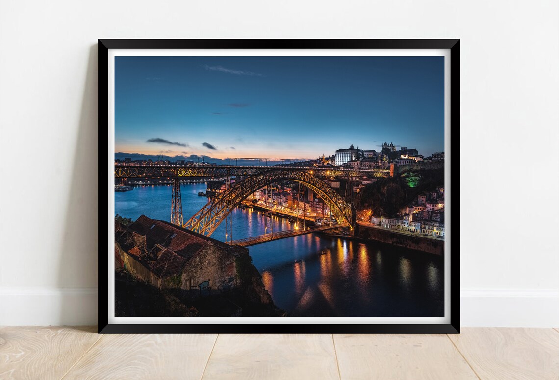 Porto Portugal Iberian Peninsula At Night Limited Edition Print Photography Fine Art Wall Art Exclusive Print Posters Photos