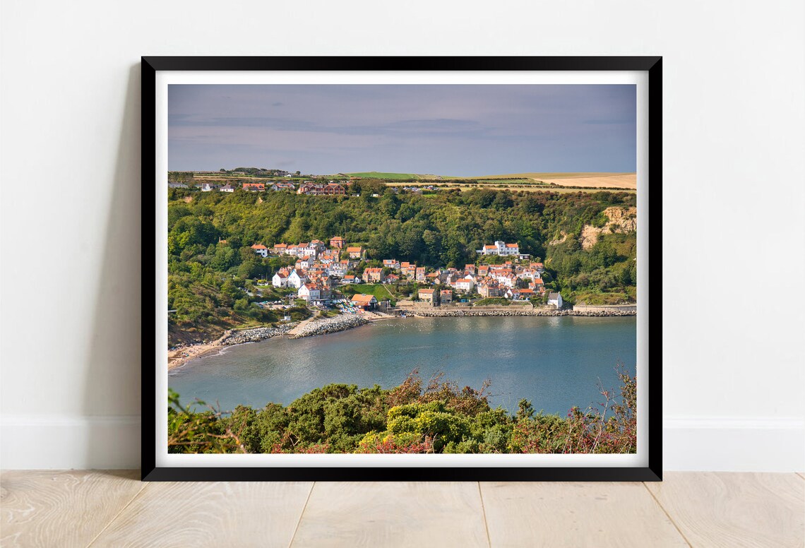 Runswick Bay Fishing Village North Yorkshire Coastline Poster