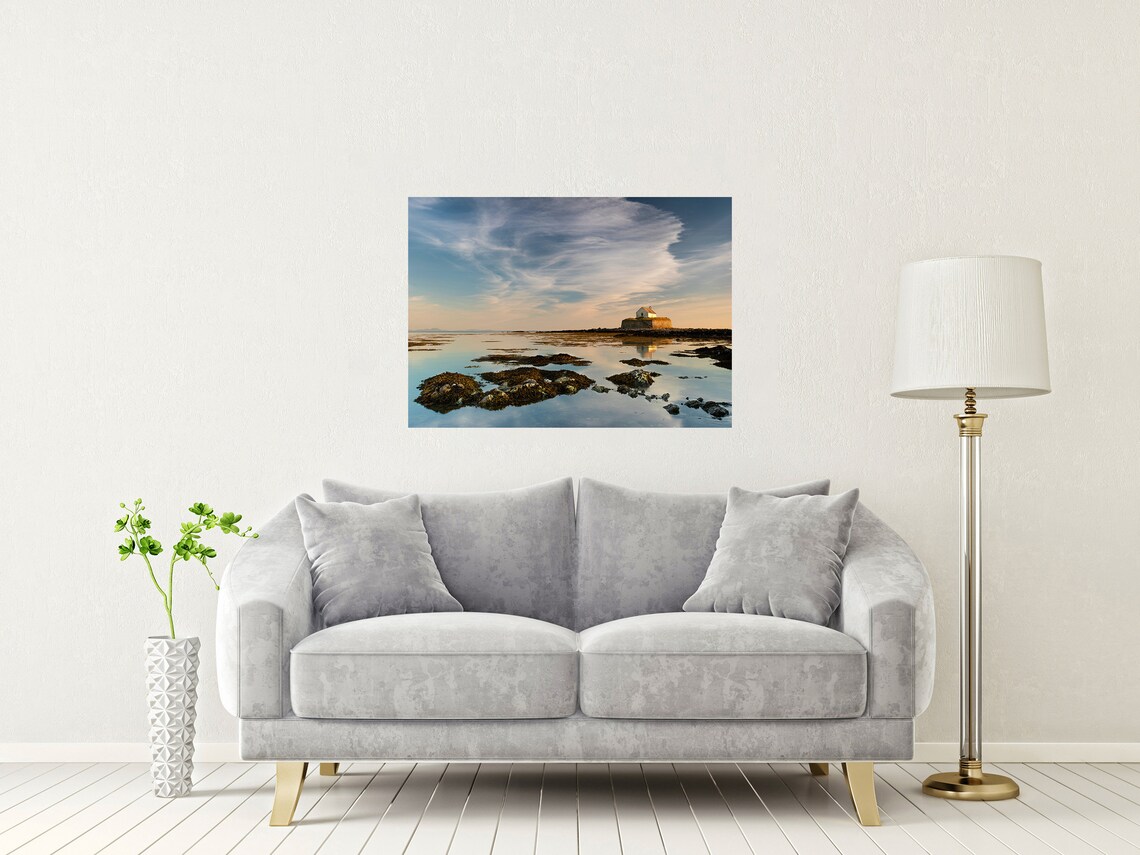 St Cwyfans Church Cribinau Anglesey Wales Tidal Island Poster - Image 2