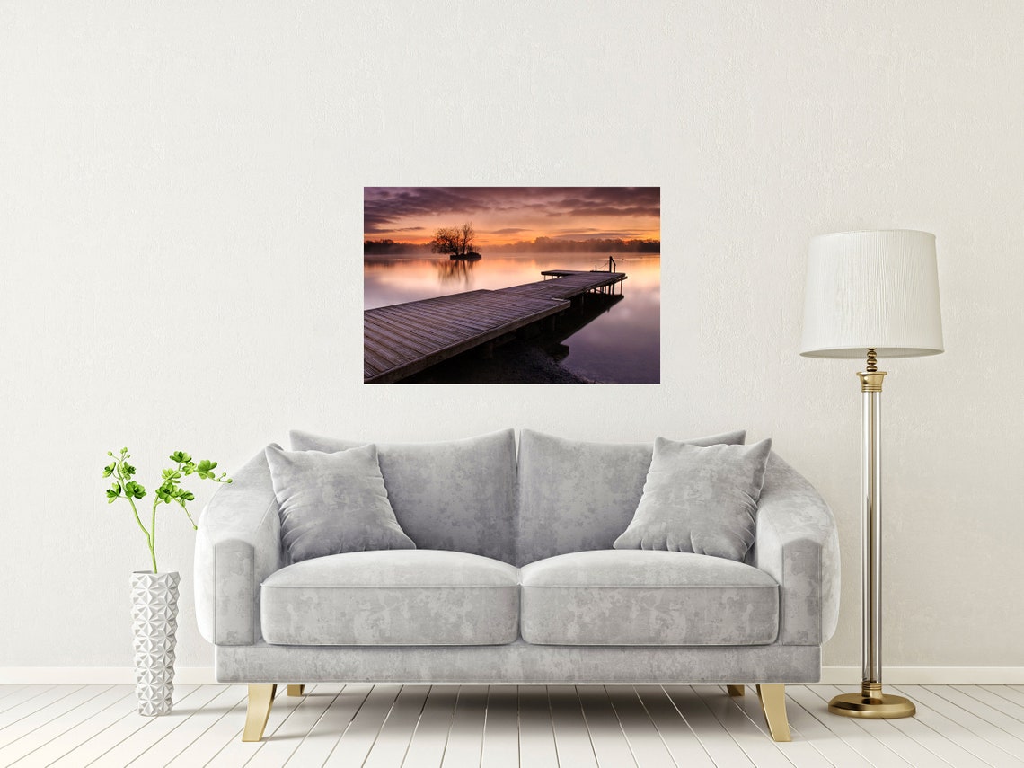 Misty Sunrise Petersfield Lake Hampshire Limited Edition Print Photography Fine Art Wall Art Exclusive Print Poster Photo Uk - Image 2