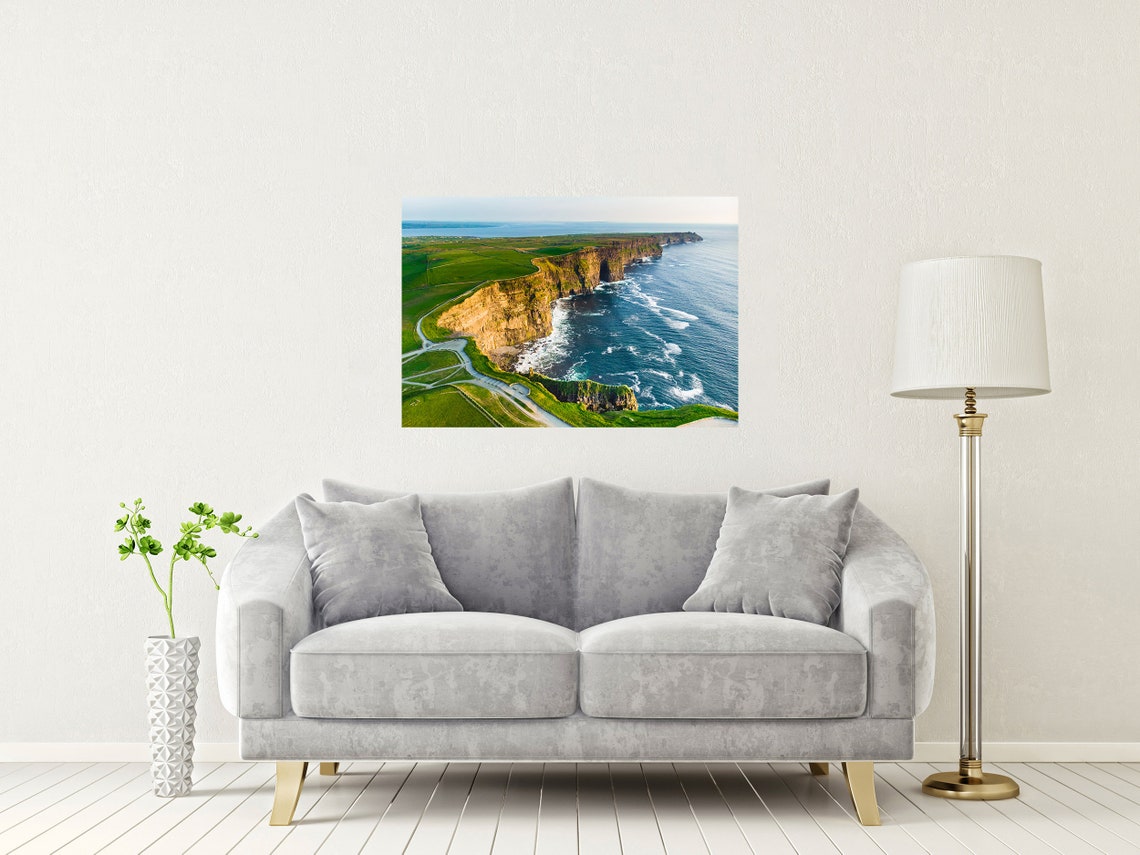 Cliffs Of Moher Ireland Aerial View Of Dramatic Sea Cliffs Poster - Image 2