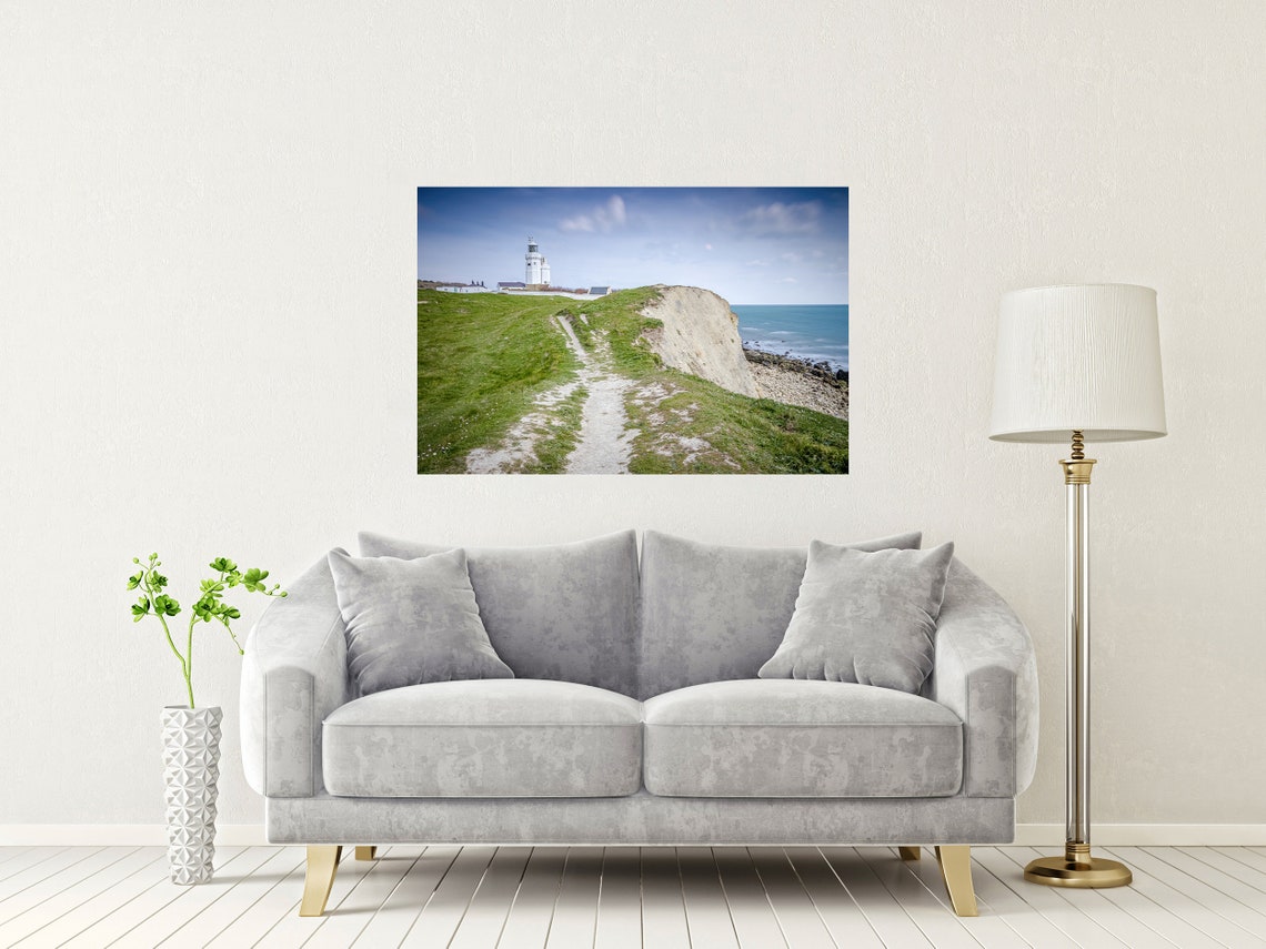 St Catherines Lighthouse On Chalk Cliffs Isle Of Wight Coast Poster - Image 2