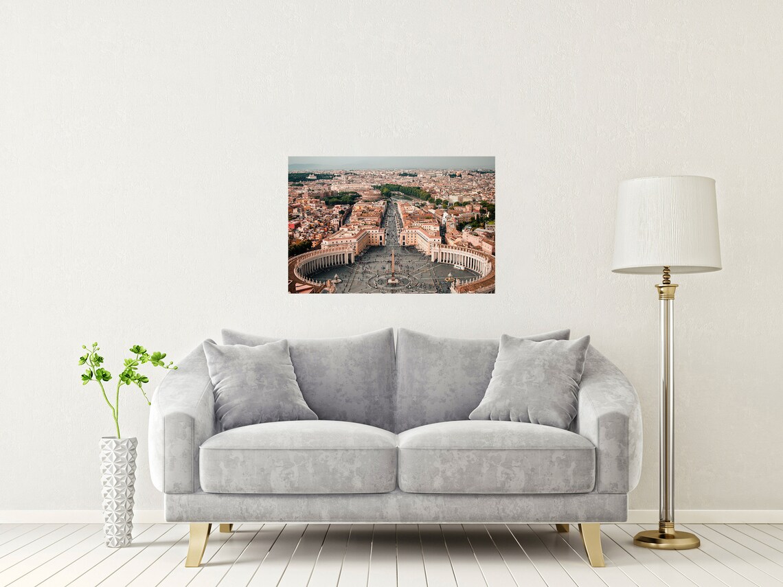 Aerial View of Saint Peters Square in Vatican City Rome Poster - Image 2