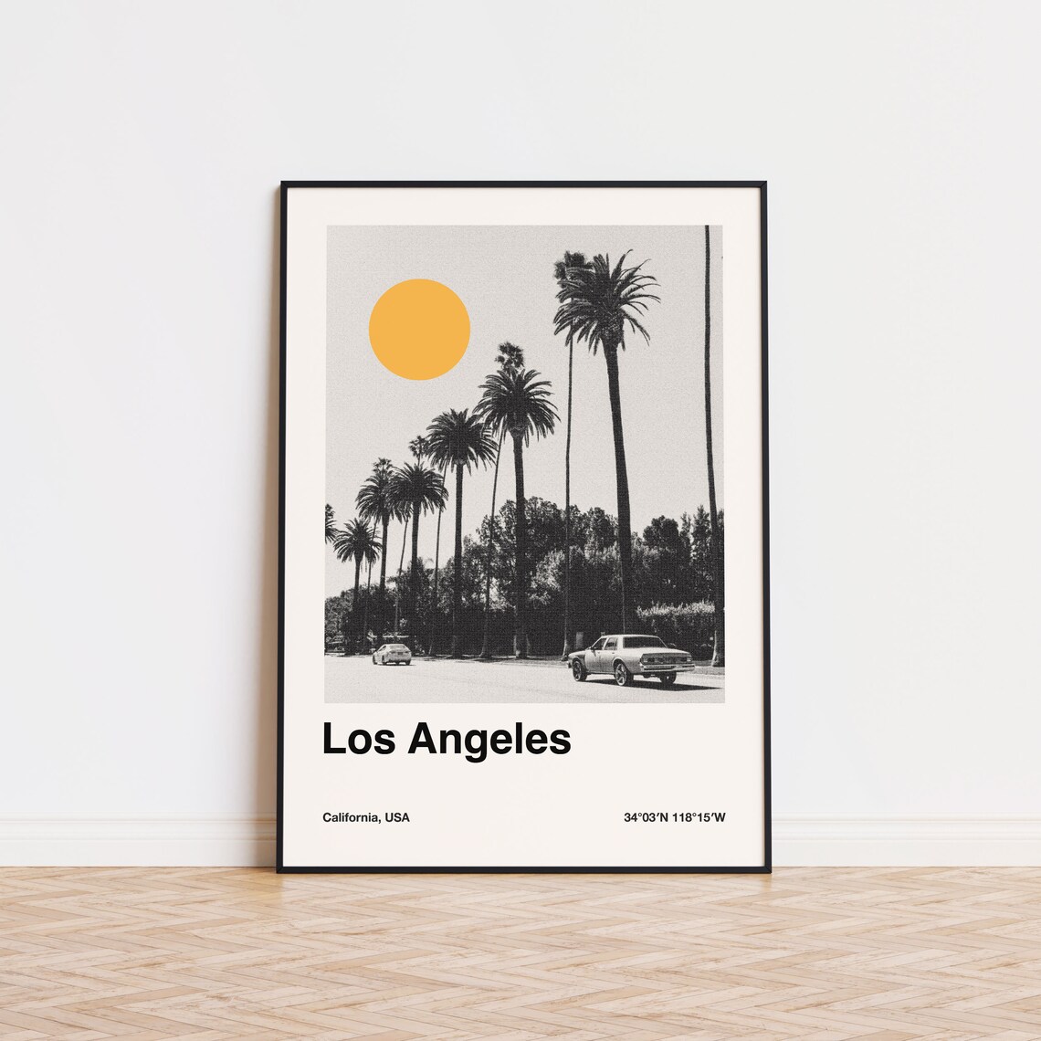 Los Angeles Minimalist Travel Poster, California Art Print