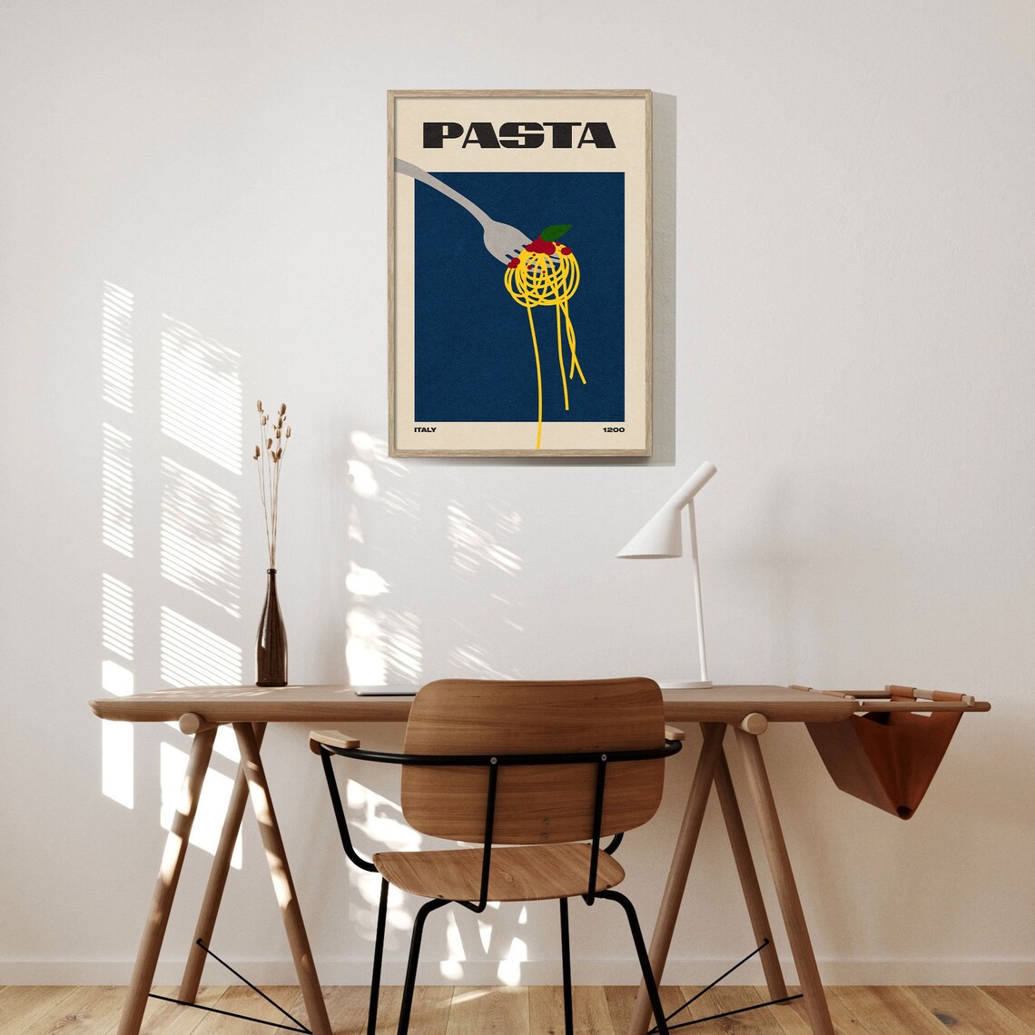 Pasta Mid-Century Modern Retro Kitchen Poster - Image 2