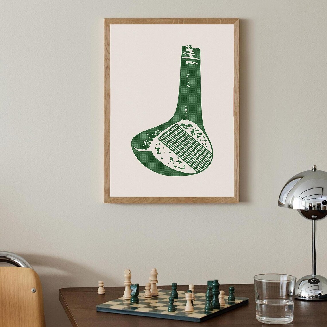 Vintage Golf Club Head Retro Green Sketch Sports Poster Decor Art - Image 2