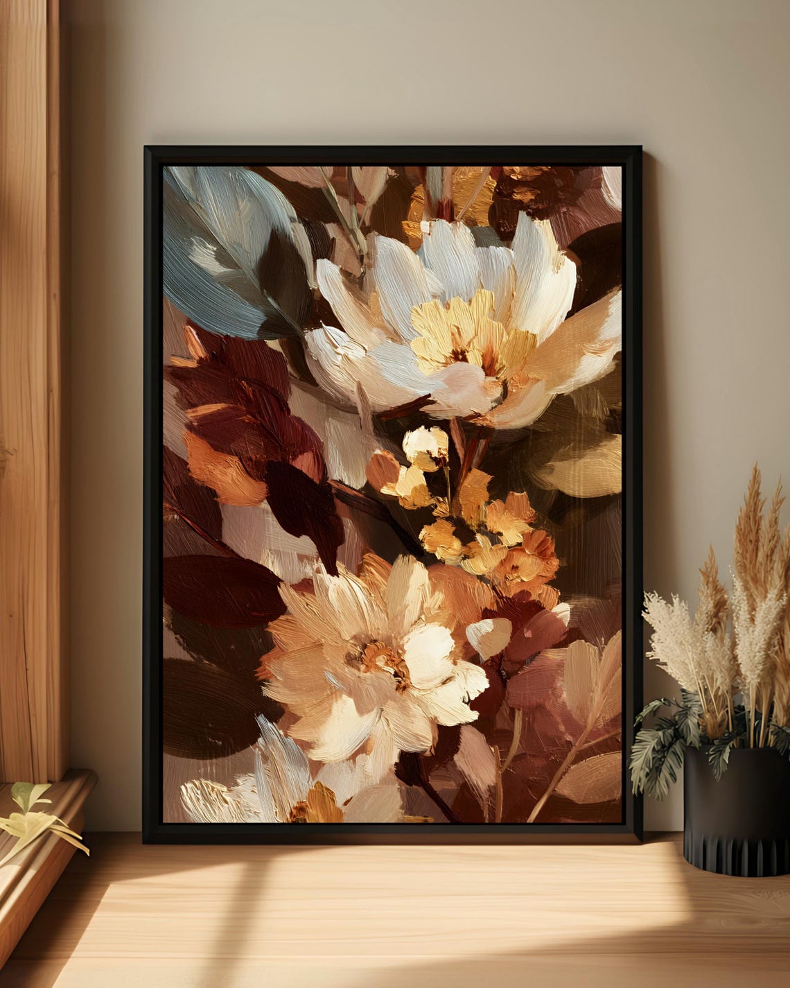 Romantic Elegant Botanical Print Moody Vintage Floral Wall Art