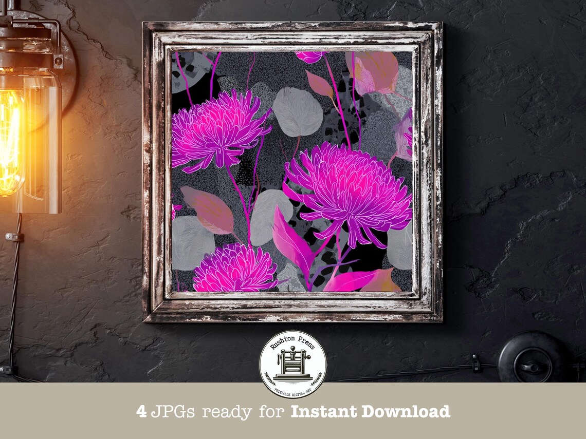 Bold Botanical Pop Art Flower Print
