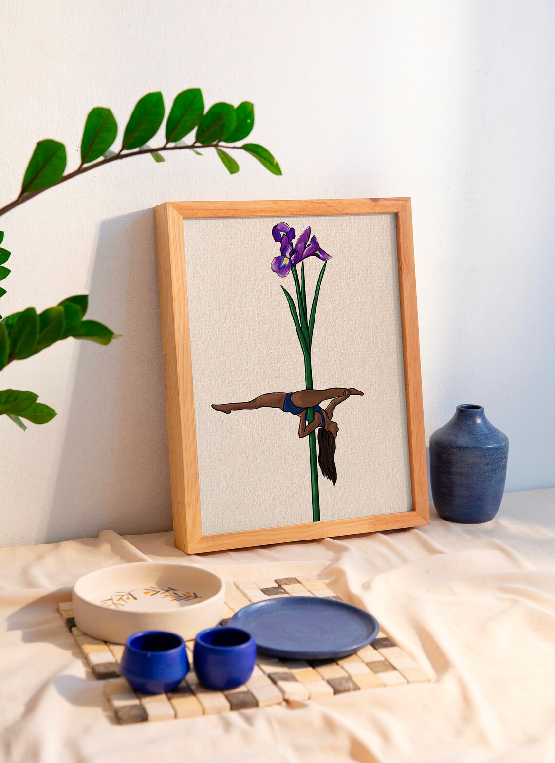 Pole Dance Flower Print, Iris Botanical Art Print - Image 2