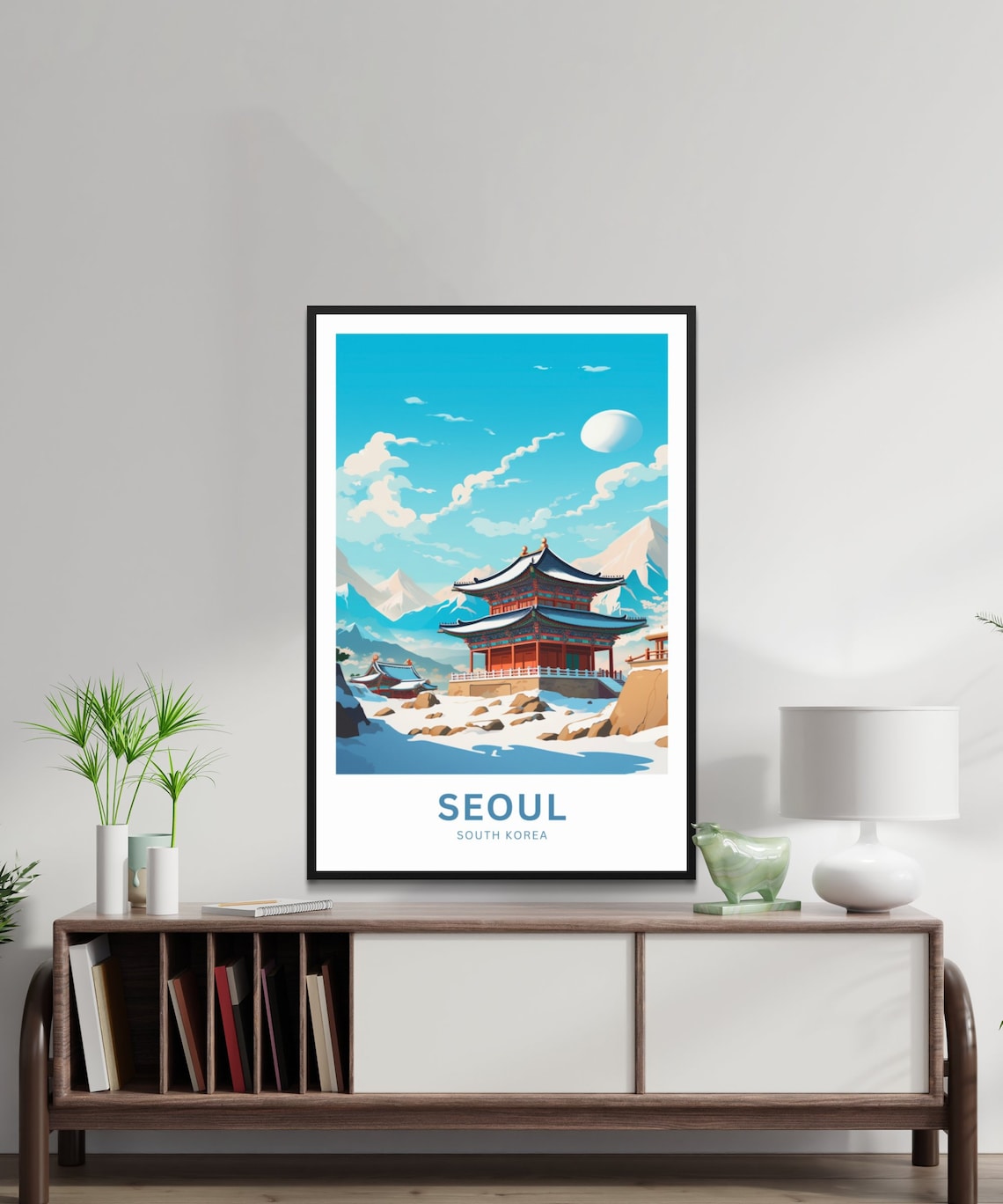 Personalized Seoul South Korea Winter Palace Snow Travel Poster - Image 2