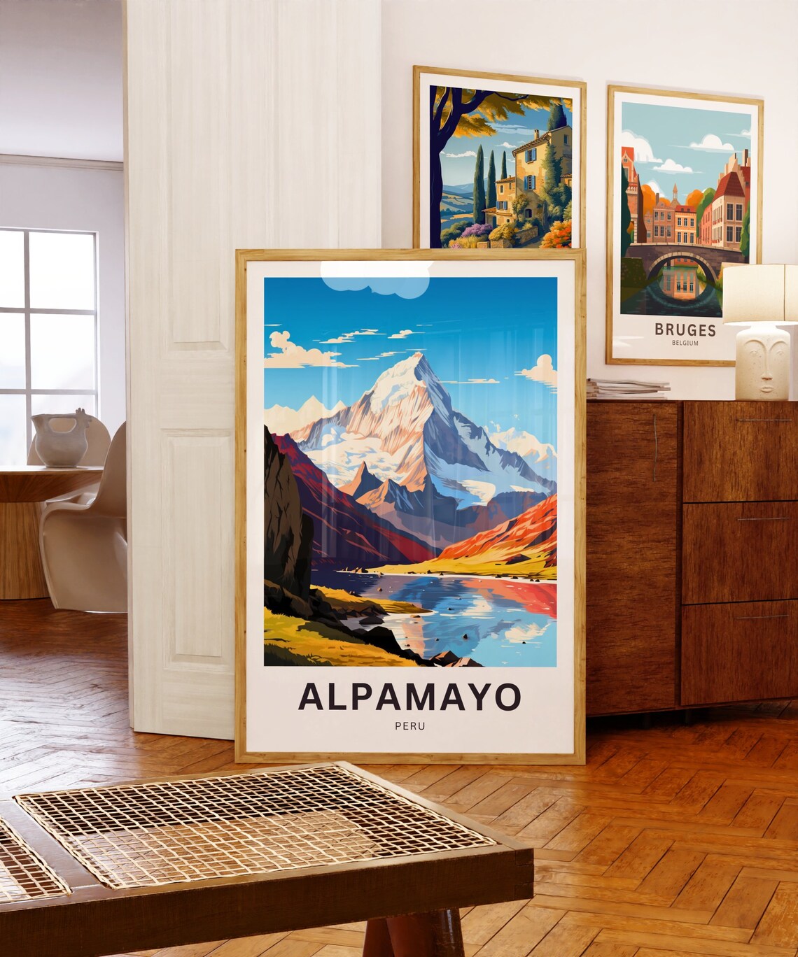 Alpamayo Peru Snow Capped Pyramid Peak and Alpine Lake Poster - Image 5