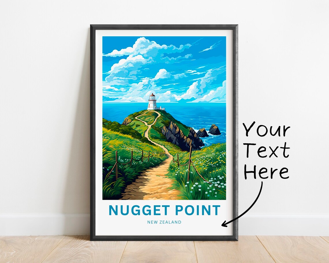 Personalized Nugget Point New Zealand Lighthouse View Poster