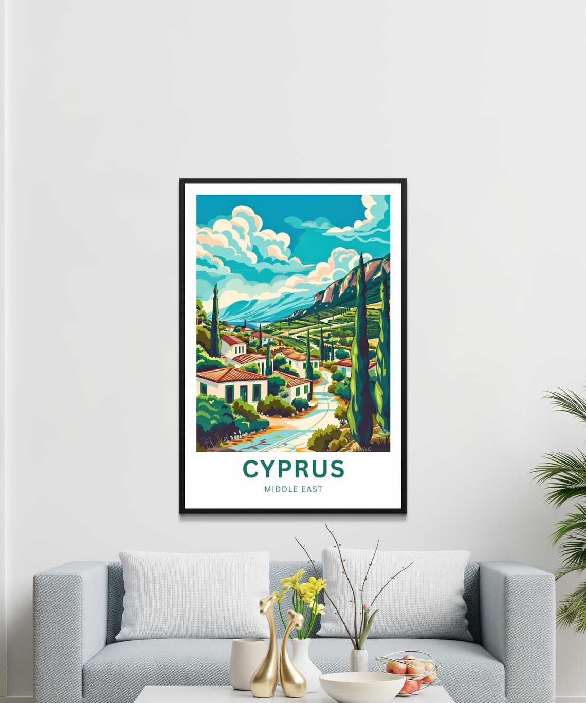 Cyprus Travel Poster, Middle East Wall Art - Image 3