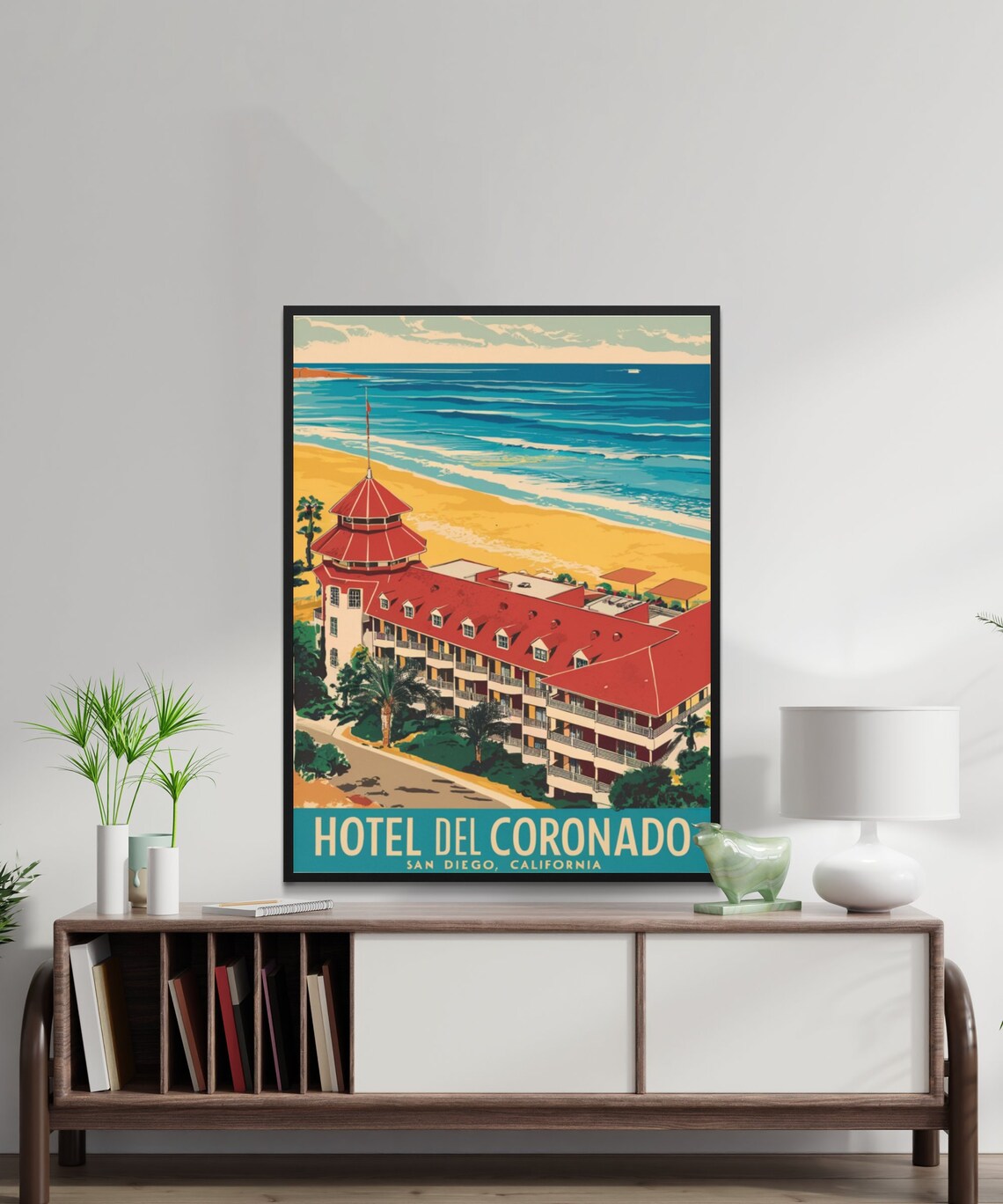 Hotel Del Coronado San Diego California Beach Vintage Travel Poster - Image 2