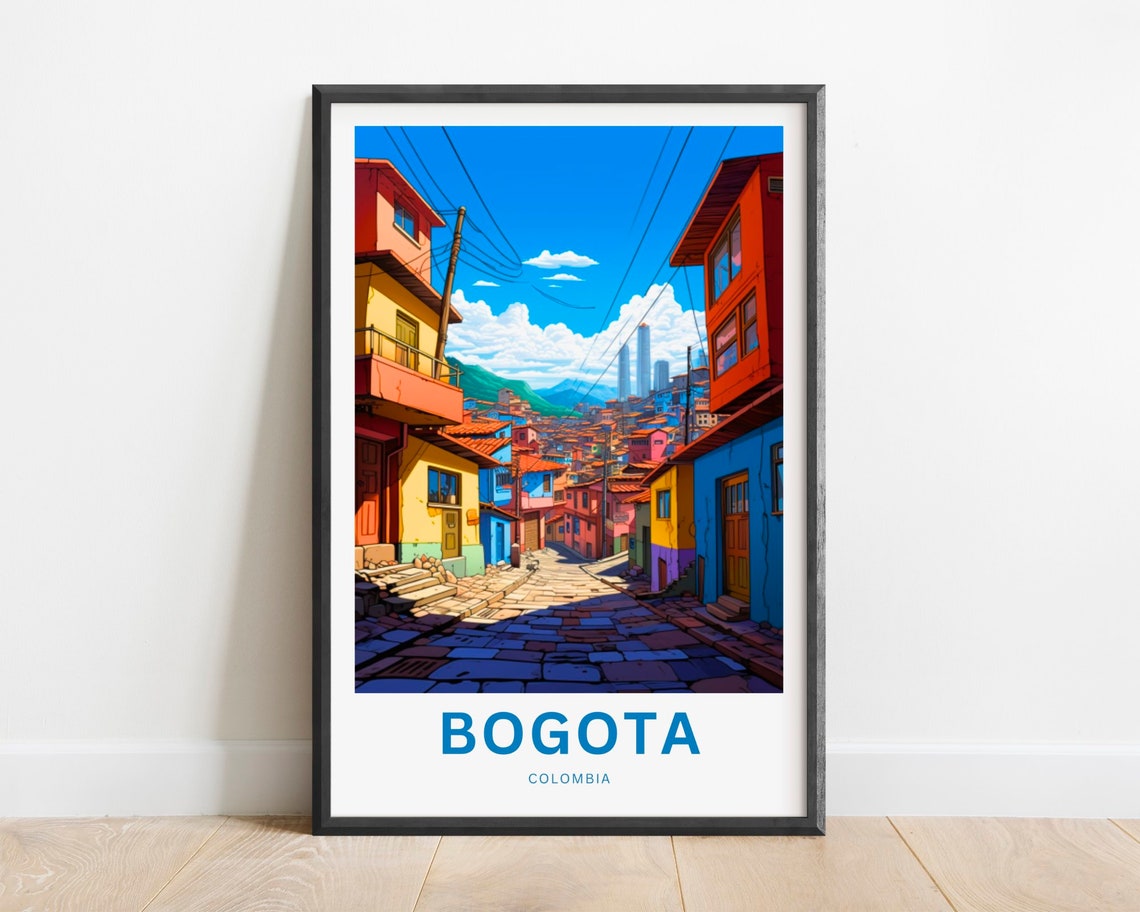 Bogota Travel Print Bogota Poster Colombia Wall Art Framed Present Gift Colombia Present