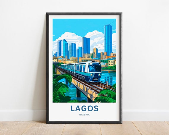 Lagos Print Lagos Poster Nigeria Wall Art Framed Present Gift Africa Present