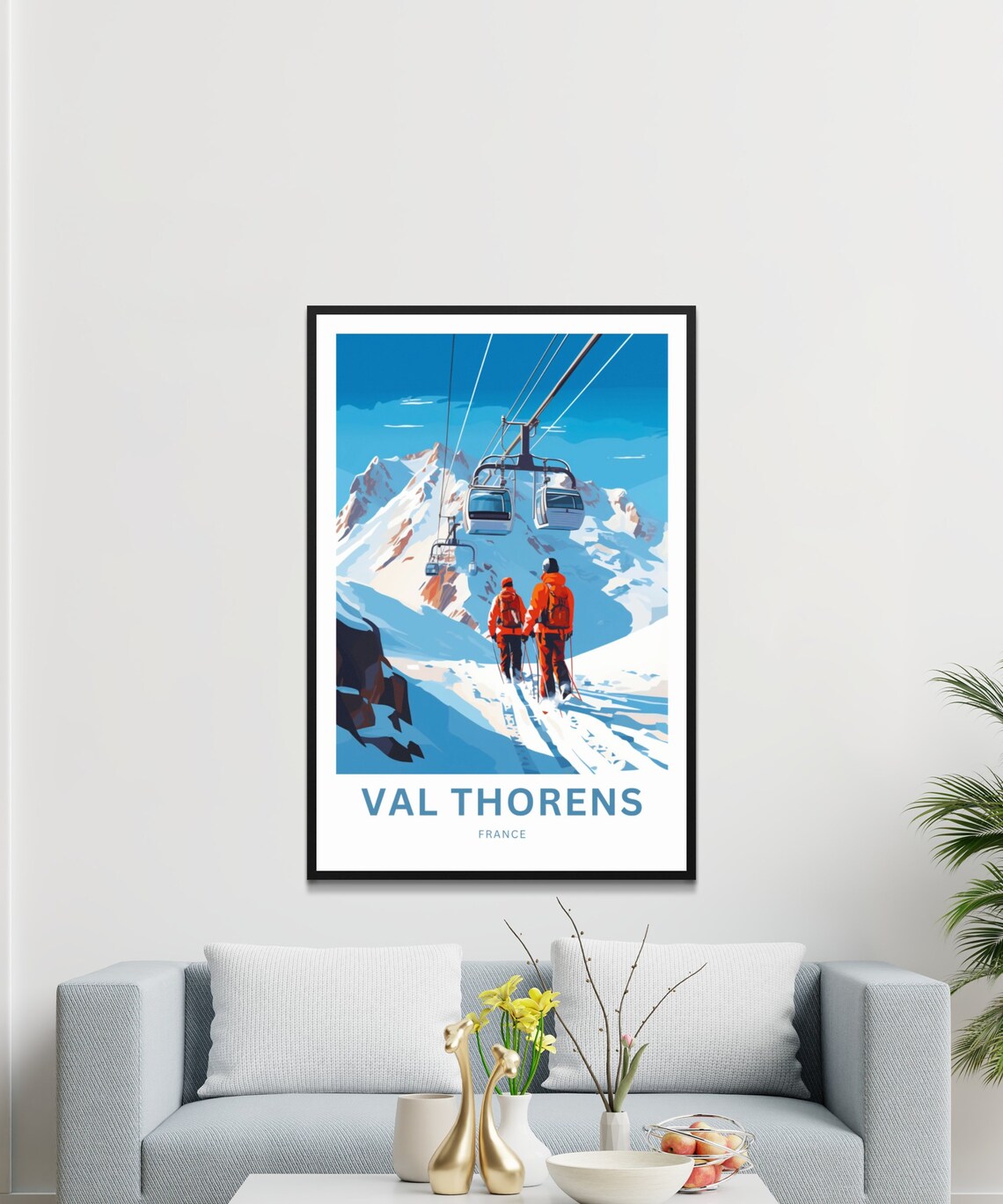 Personalized Val Thorens France Ski Resort Custom Travel Poster - Image 3