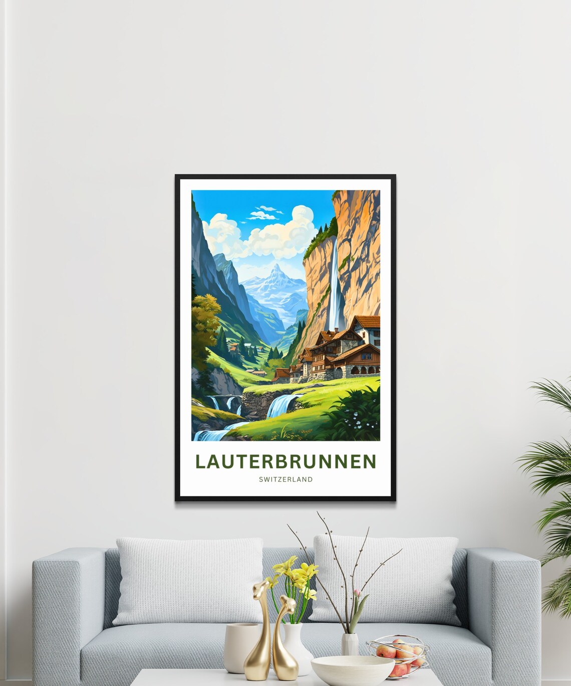 Lauterbrunnen Switzerland Gift Poster Print - Image 3
