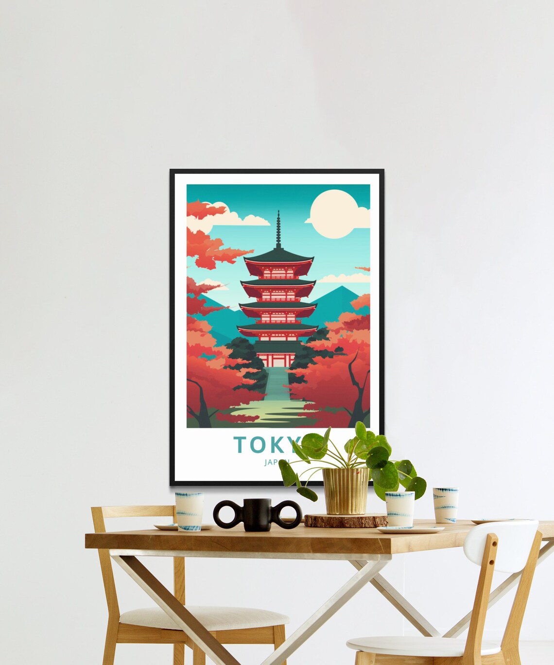Tokyo Japan Pagoda Autumn Maples Mount Fuji Scenic Travel Poster - Image 4