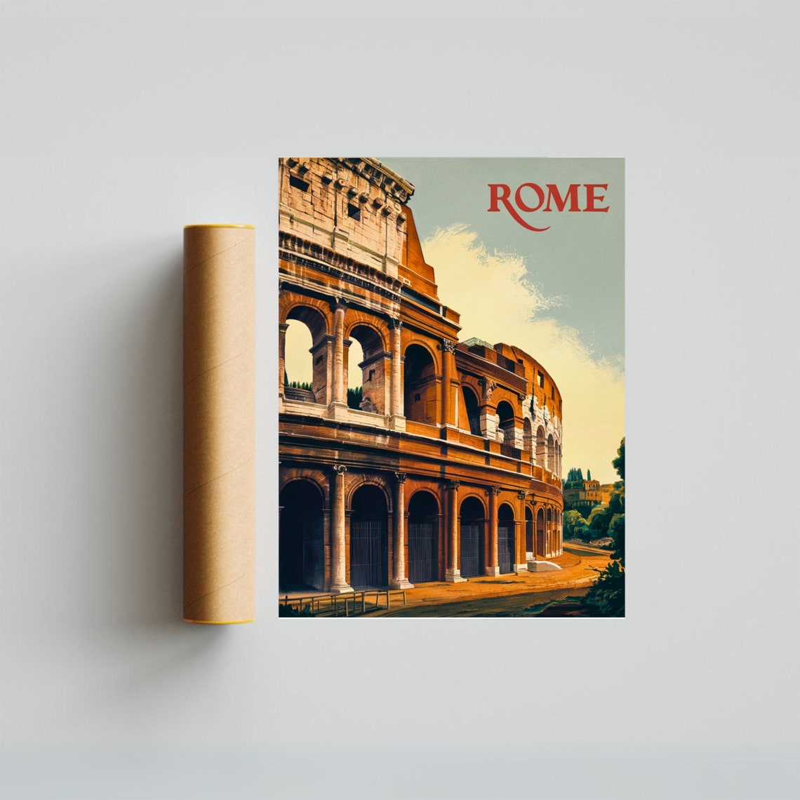Rome Italy Colosseum Vintage Retro Ancient Landmark Travel Poster - Image 4