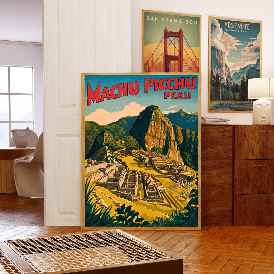 Machu Picchu Peru Inca Citadel Mountain Vintage Travel Poster - Image 5