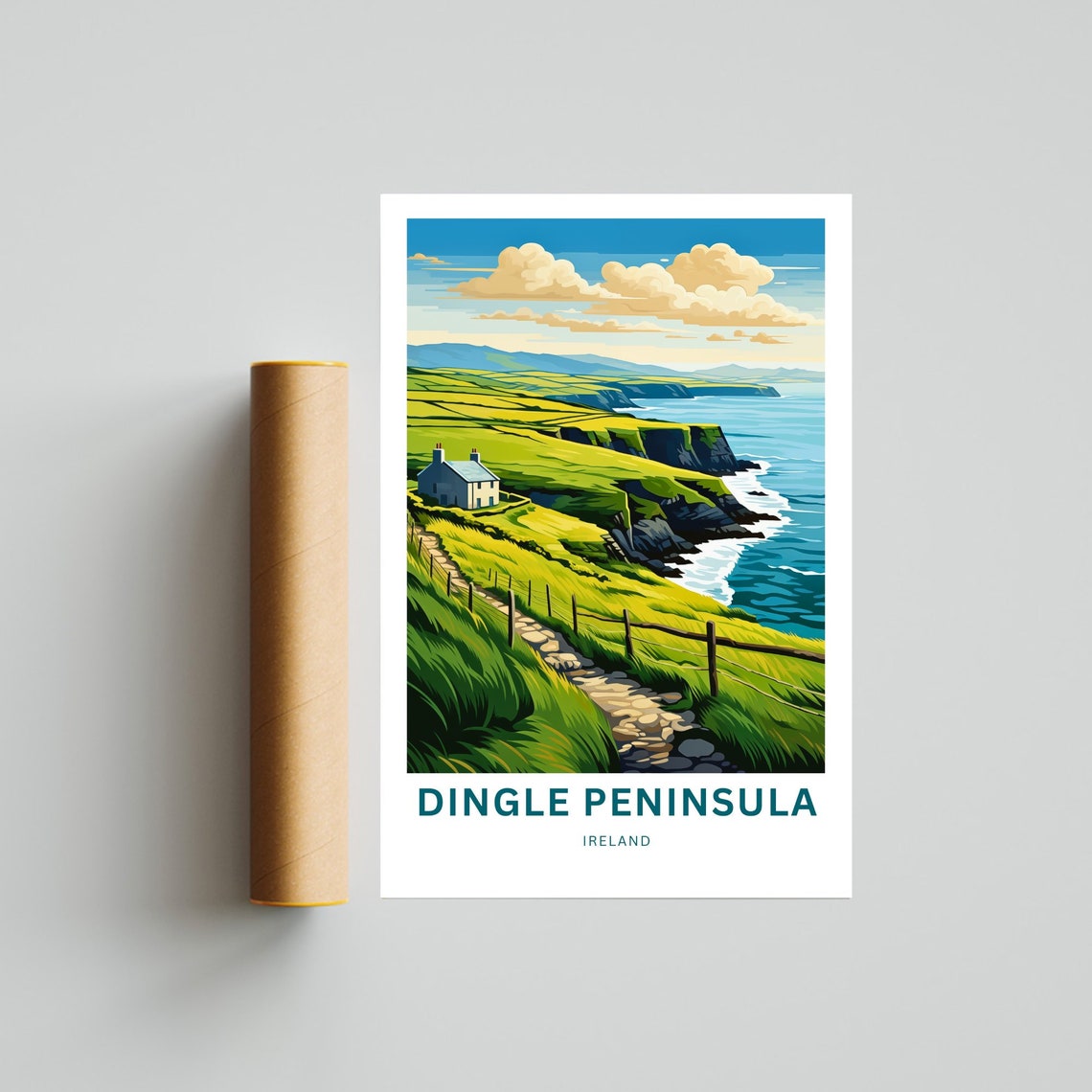 Dingle Peninsula Ireland Personalized Coastal Path Travel Poster - Image 4