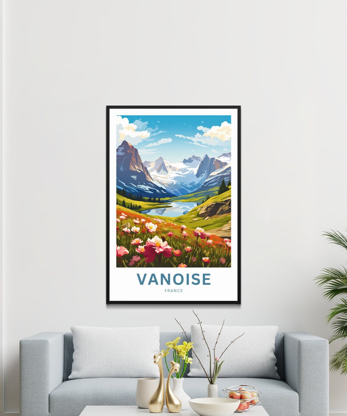 Vanoise France Alpine Lake Peaks Personalized Scenic Travel Poster - Image 3