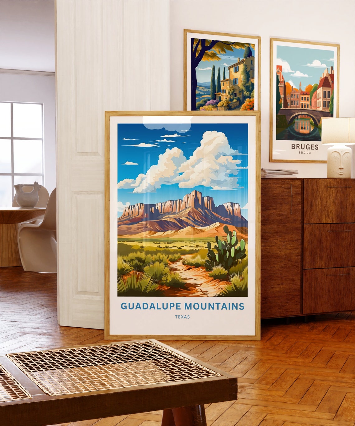 Personalized Guadalupe Mountains Cactus Trail Custom Text Poster - Image 5