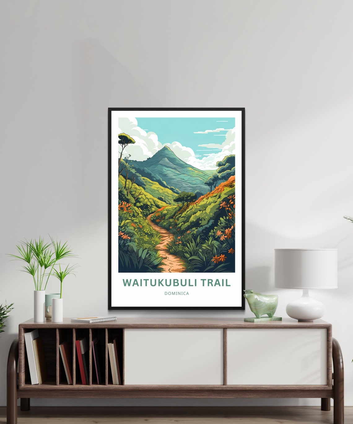 Personalized Waitukubuli Trail Travel Print Waitukubuli Trail Poster Dominica Wall Art Framed Present Gift Dominica Present - Image 2