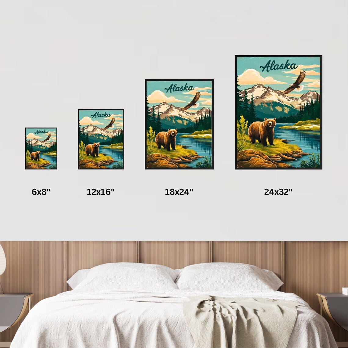 Alaska Vintage Travel Poster, Alaska Art Print - Image 3