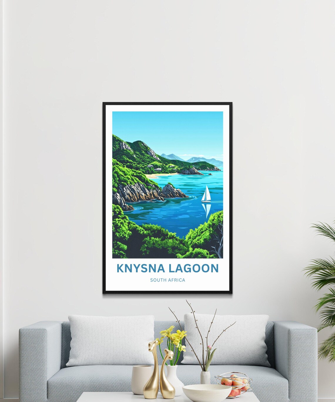 Personalized Knysna Lagoon Travel Poster, South Africa - Image 3